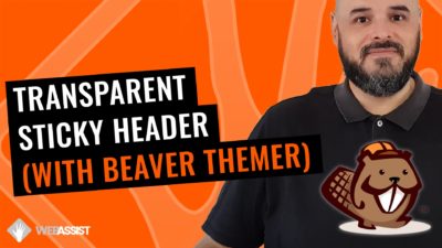 Beaver Themer Header Transparent Sticky Header